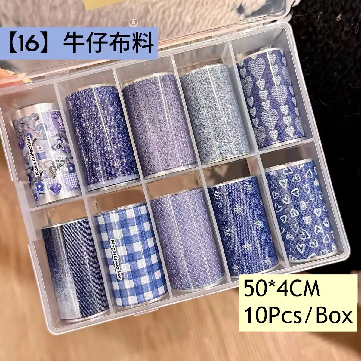 10Rolls Plaid Thousand-Bird Bow  Stars Nail Foils Transfer Paper  Nail Art Stickers  Manicure Set Decal  Nails Decoration 51