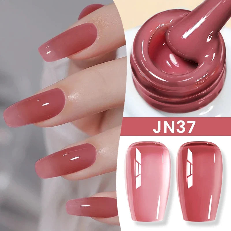 BORN PRETTY 83 Colors 10ml Jelly Nude Gel Nail Polish Autumn Amber Semi Transparent Manicure Soak off UV LED Nails Gel Varnish 64