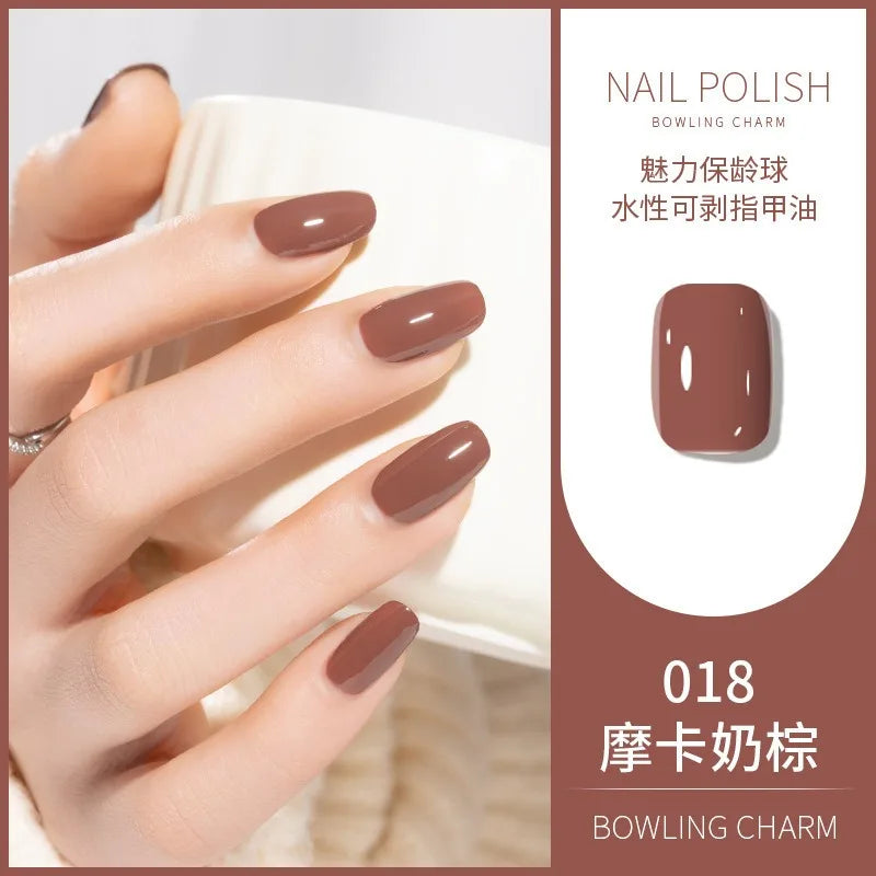 40 Colors New Nail Polish for Summer Water-based Quick Drying Tearable Nail Art Semipermanent Monochrome No Baking Lamp Varnish 29