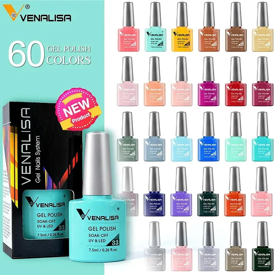Luxury Color Nail Gel Venalisa Gel Nail Polish Lacquer Soak Off UV LED Long Lasting Nail Gel Varnish Good Price Super Gel Polish 1