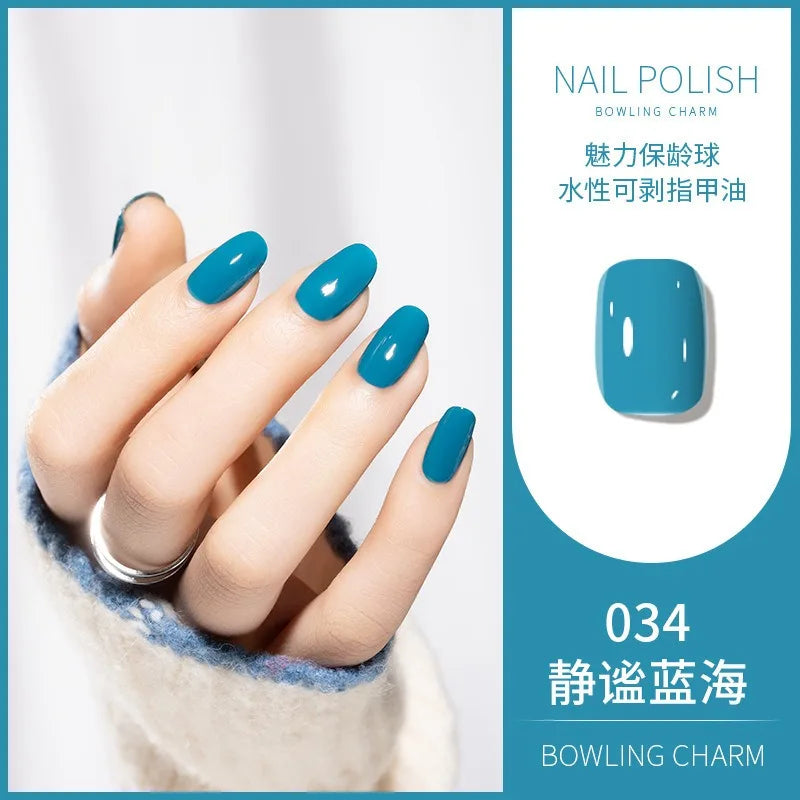 40 Colors New Nail Polish for Summer Water-based Quick Drying Tearable Nail Art Semipermanent Monochrome No Baking Lamp Varnish 11