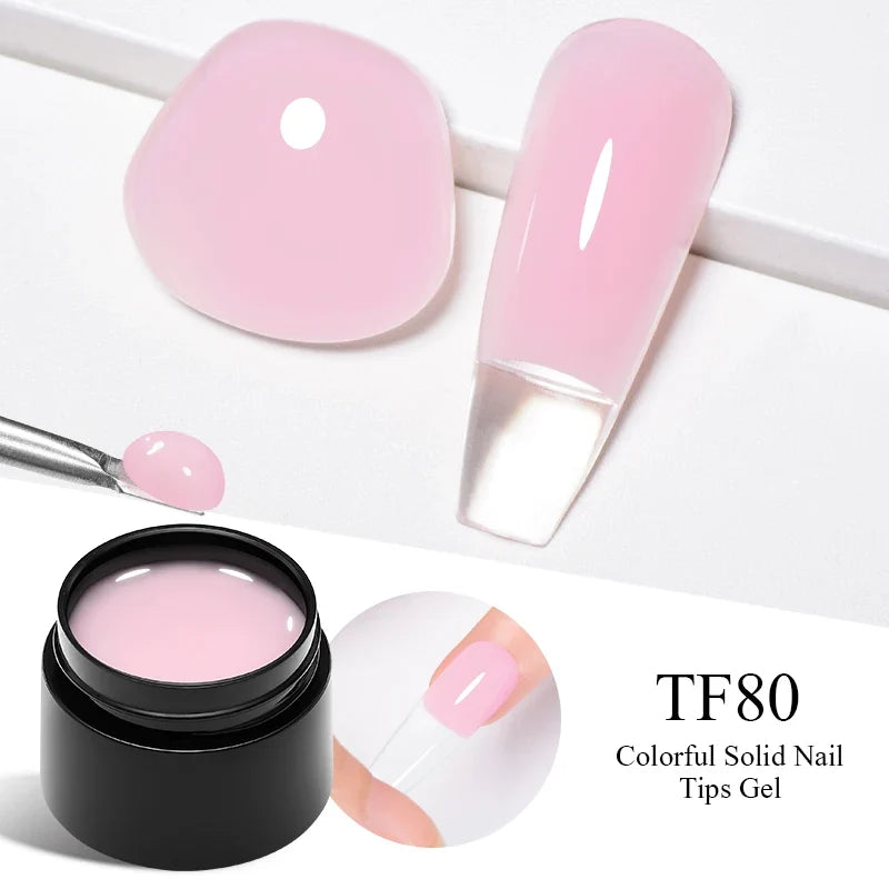 Milky White Nail Extension Gel Clear Nude Building UV Gel For Nails Finger Extensions Form Tips French Nails Manicure Nail Art 80