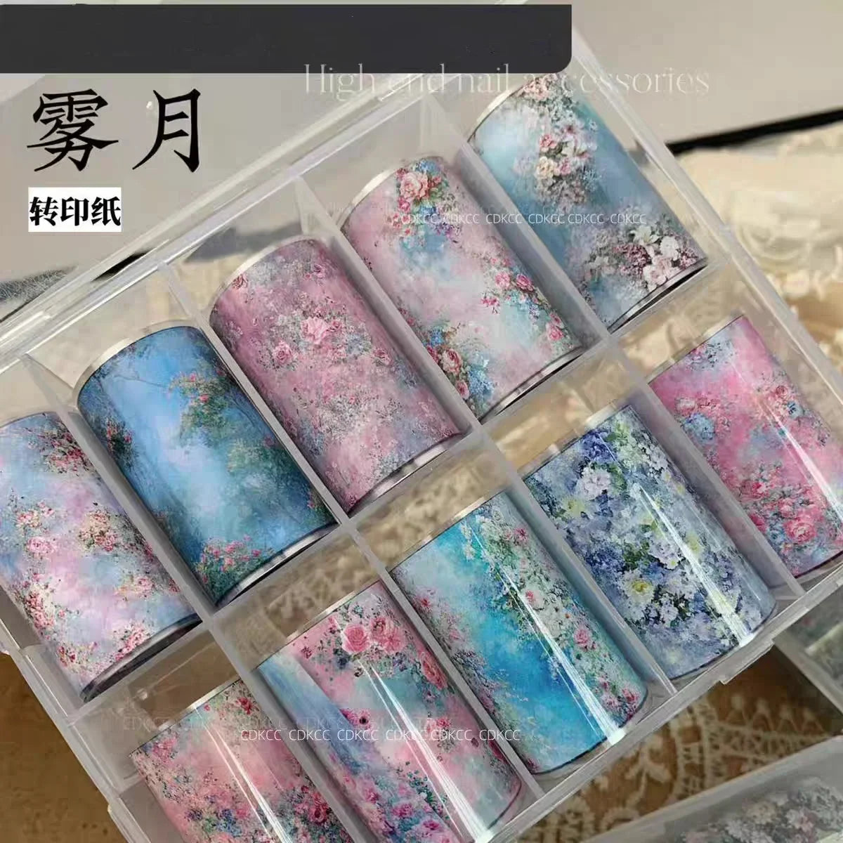 10Rolls Plaid Thousand-Bird Bow  Stars Nail Foils Transfer Paper  Nail Art Stickers  Manicure Set Decal  Nails Decoration 43