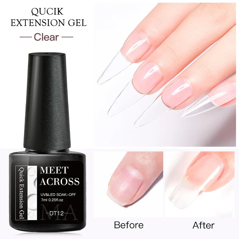 Milky White Nail Extension Gel Clear Nude Building UV Gel For Nails Finger Extensions Form Tips French Nails Manicure Nail Art 31