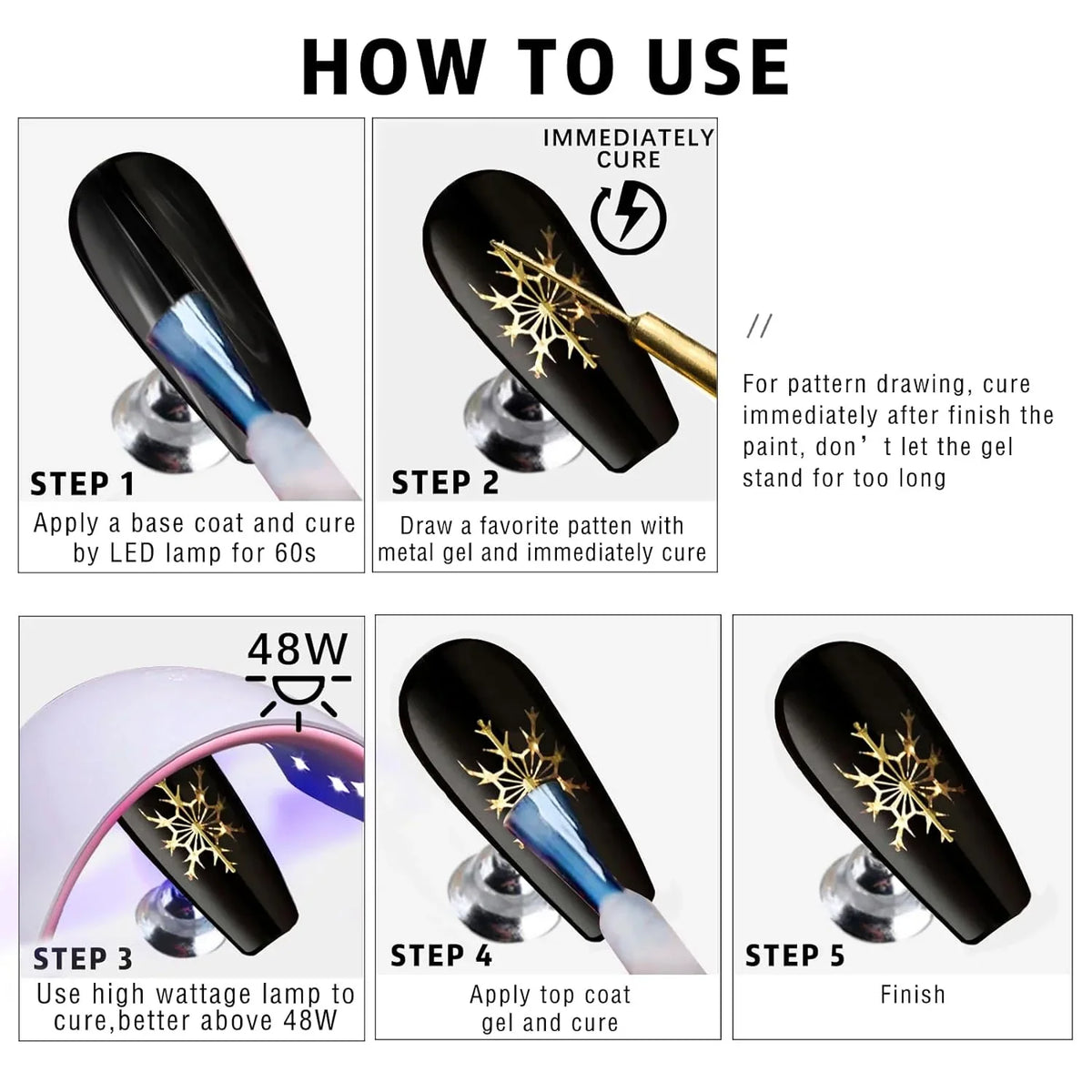 5/8/10/12ml 5D Metallic Painting Nail Gel Silver/Gold Liner Polish Mirror Chrome Effect Gel Nail Polish Soak Off UV/LED Drawing^ 6