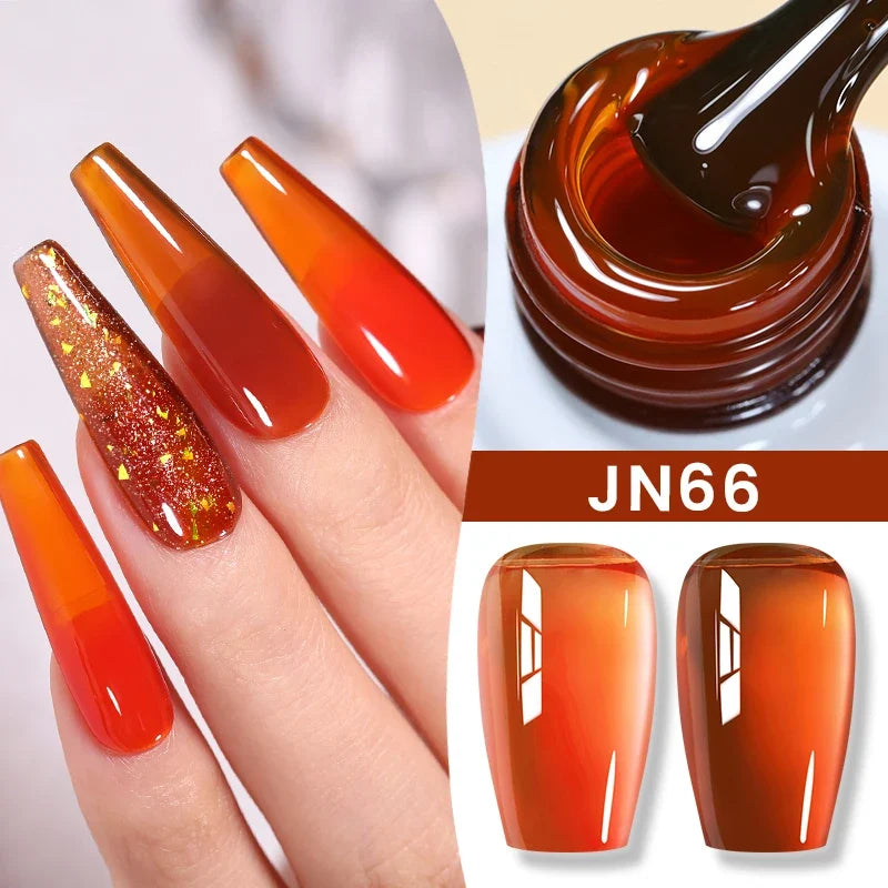 BORN PRETTY 83 Colors 10ml Jelly Nude Gel Nail Polish Autumn Amber Semi Transparent Manicure Soak off UV LED Nails Gel Varnish 83