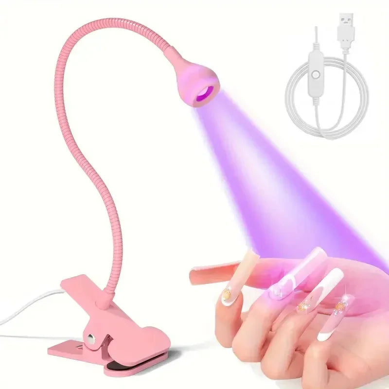 Nail Dryer Light UV Nail lamp 395nm Wavelength Clip-on Desk Mini USB For Gel Nails ongle Manicure Salon Tools 7