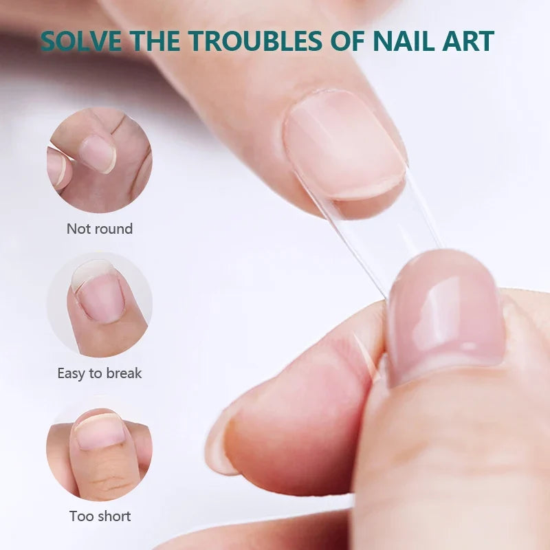 NAILPOP 120pcs Fake Nails Full Cover Press on Nails Coffin Soft Gel American Pose Capsule False Nail Tips for Extension System 5