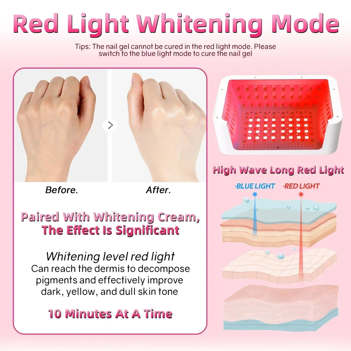 480W Big Space UV LED Nail Lamp For Manicure Lamp Drying Gel Nail Polish 140LEDS Nail Dryer With LCD Screens Salon Tools 6