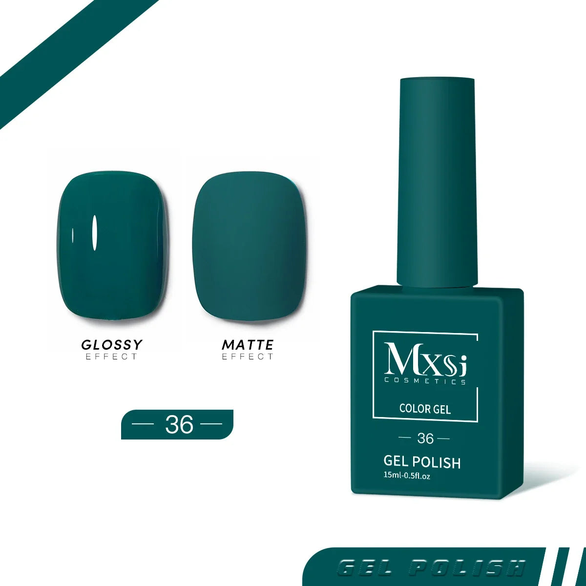 Mxsi 15ml Gel Nail Polish Neon Brown Royal Blue Red Green Pastal Nude Nail Art Varnish Gel Lacquer Top Coat UV Gel Nail Not Set 19
