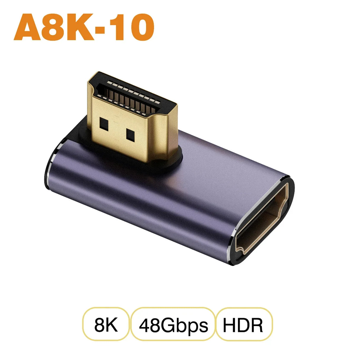 NNBILI HDMI 2.1 Adapter | 48Gbps 8K@60Hz Elbow and Straight Converter 7