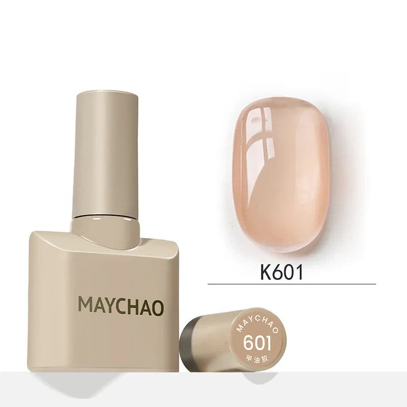 MAYCHAO 12ml Jelly Gel Nail Polish Semi Permanent Top Coat Soak Off UV LED Gel Art Nail Varnish Manicure Long Lasting Nail Gel 22