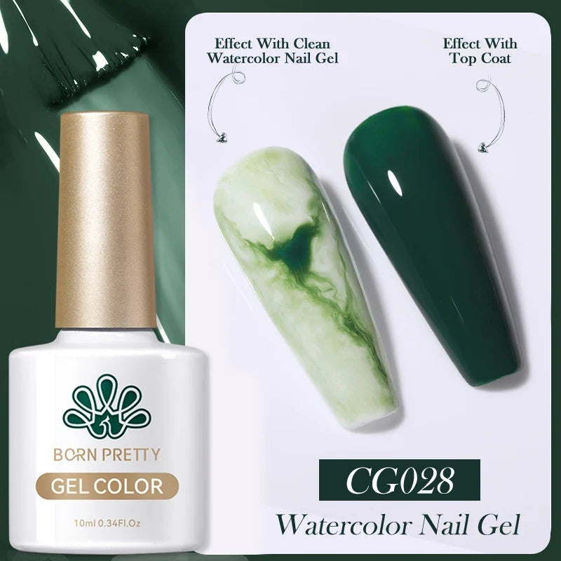 BORN PRETTY 10ml Clear Blooms Gel Polish UV LED Soak Off Nail Art Polish for Spreading Effect Marble Nail Polish Gel Painting 50