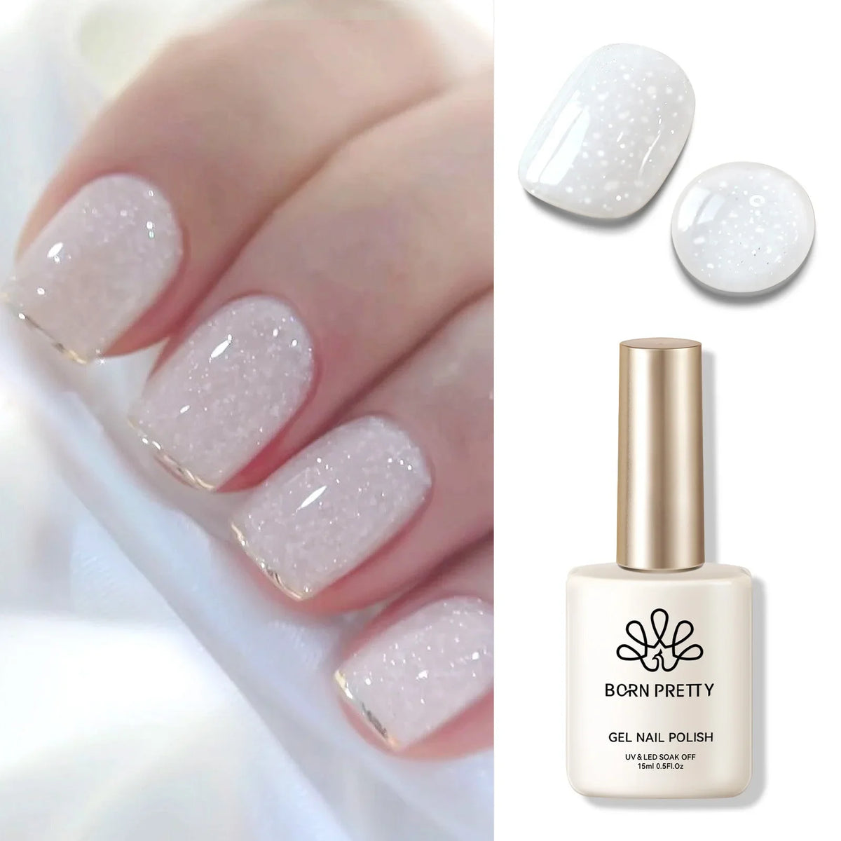 BORN PRETTY Milky Jelly Rubber Base Gel for Gel Nail Polish 15ml Russian Self-leveling Nude Color Soak Off Semi Permanent UV Gel 29