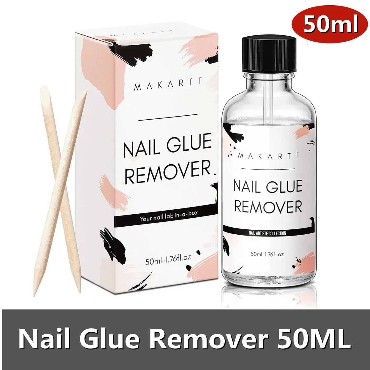 Nail Glue Remover Glue Off for False Nails , Makartt Press ON Nails Glue Remover Fake Nail Adhesives Remover Nail Glue Debonder 7