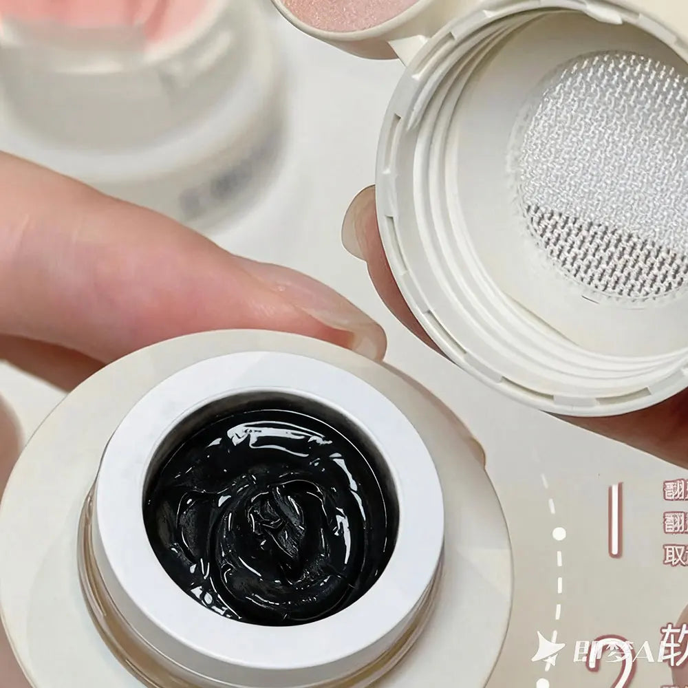 1Jar Black Pat Painting Gel Nail Polish with Air Cushion Gradient Matte Texture Nail Patting Glue Soak Off UV LED Nail Varnish 8 3