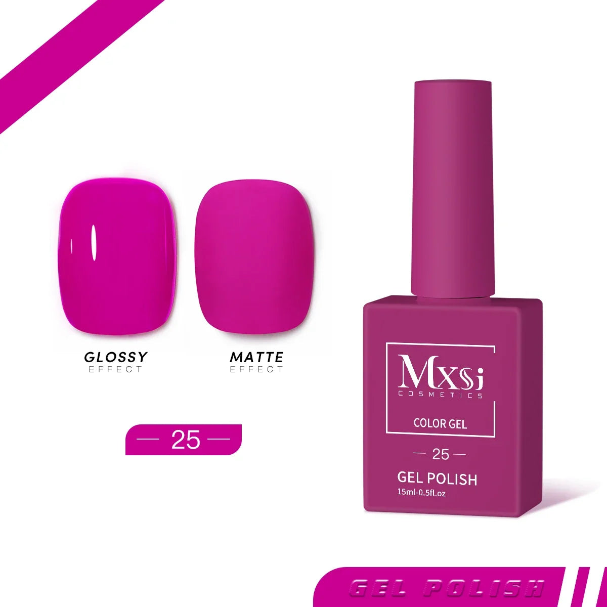 Mxsi 15ml Gel Nail Polish Neon Brown Royal Blue Red Green Pastal Nude Nail Art Varnish Gel Lacquer Top Coat UV Gel Nail Not Set 22