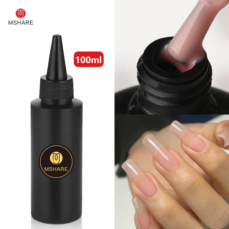 MSHARE 100ML Nail Gel Polish Soak Off UV LED Nails Vernis Semi Permanent Varnish Polish White Red Nail Gel Art 52