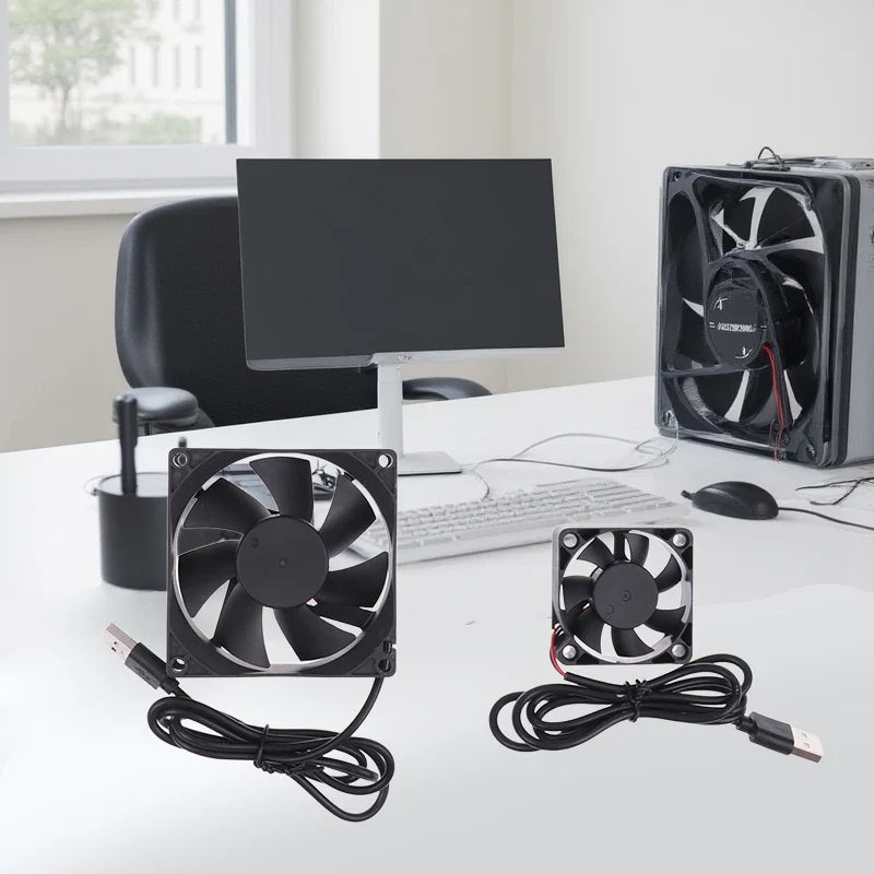 5V USB Router Cooling Fan | Quiet Brushless Desktop Cooler for TV Box Modem PC 5