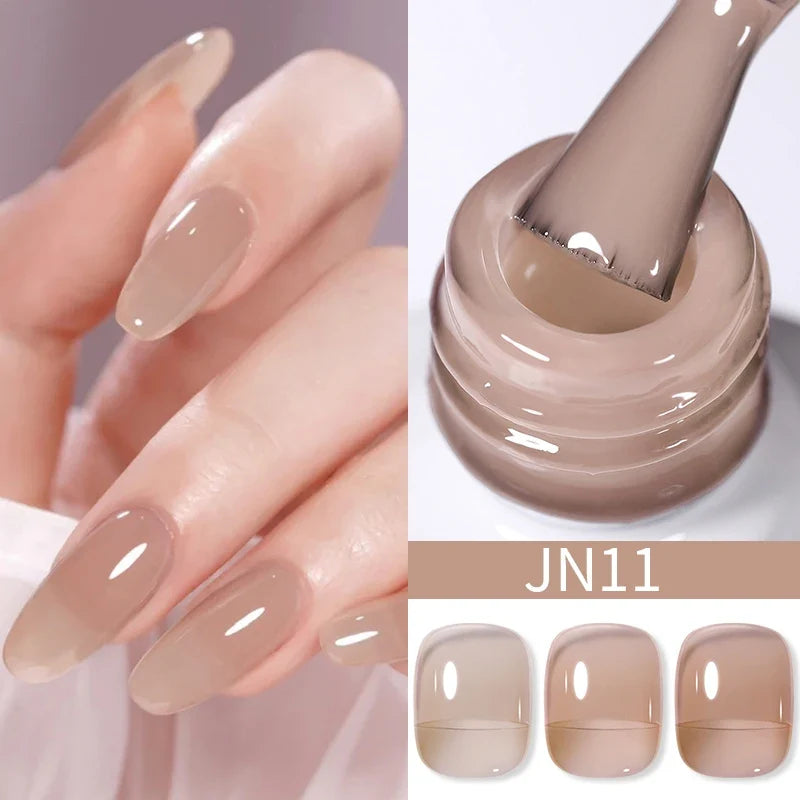 BORN PRETTY 10ml Blood Red Jelly Gel Nail Polish Halloween Nails Art Gel Polish Sheer Translucent Nail Gel for Winter Manicure 64