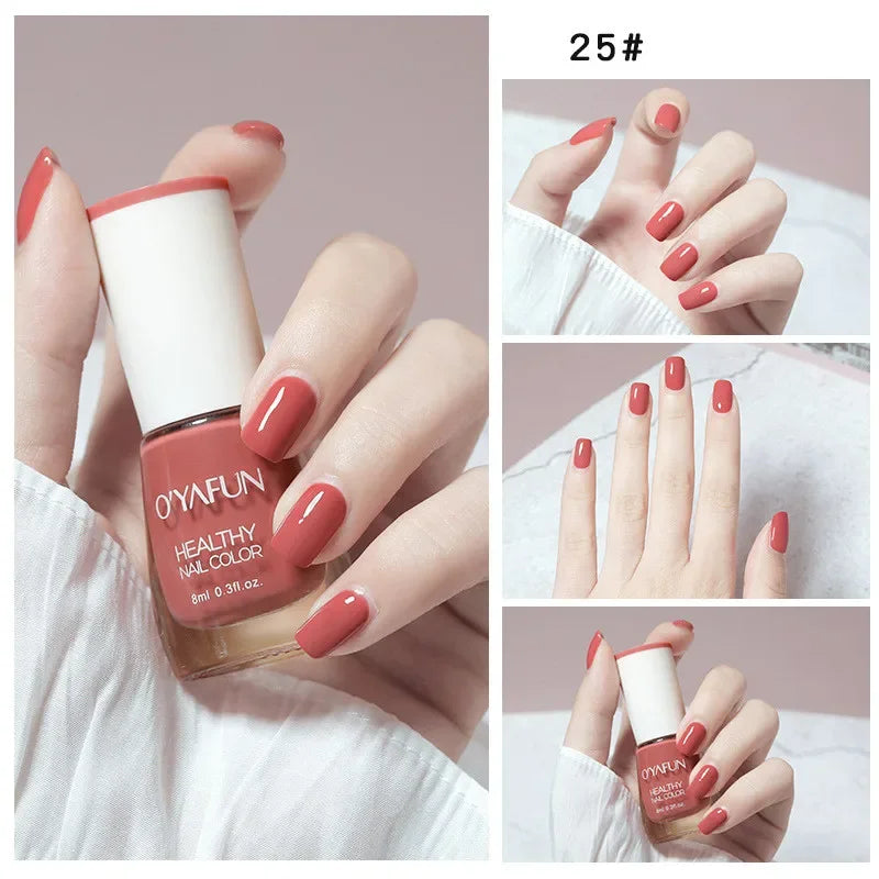Matte Waterproof No-bake Nail Polish Nail Art Tearable Quick Dry Normal Without Lamp Nail Polish Glitter Sequins UV Varnish 16
