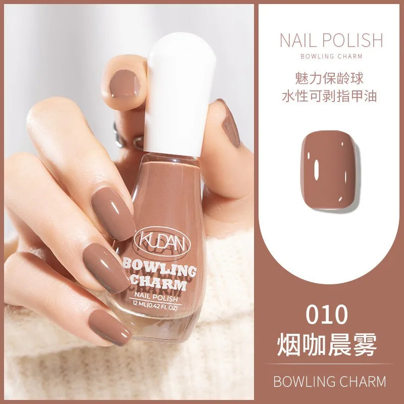 40 Colors New Nail Polish for Summer Water-based Quick Drying Tearable Nail Art Semipermanent Monochrome No Baking Lamp Varnish 13