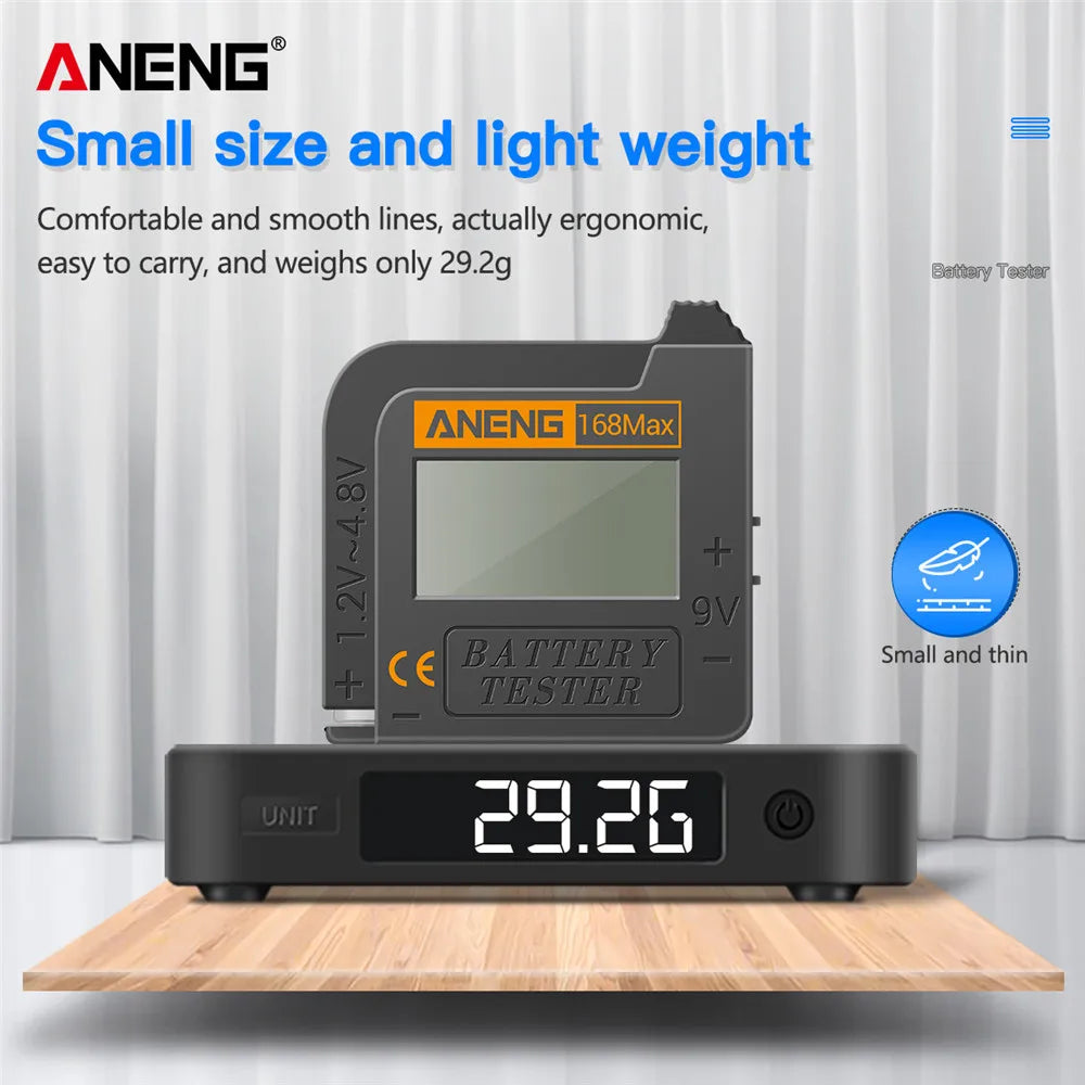 ANENG 168Max Digital Battery Tester | Universal Battery Checker for AA AAA C D 9V and Button Cells 2