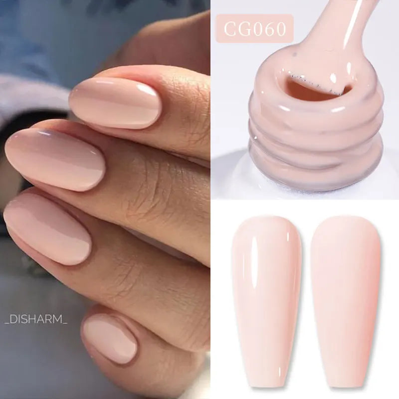 BORN PRETTY Jelly Nude Gel Nail Polish 10ml Light Pink Peach Translucent Color UV Light Cure Gel Varnish Nail Art DIY at Home 14