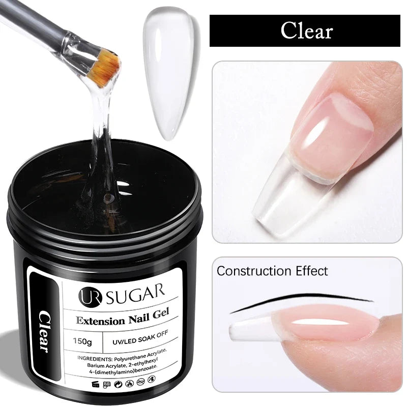 UR SUGAR 150g Rubber Base Gel Nail Polish Sparking Aurora Glitter Rubber Varnish Soak Off Semi permanent UV LED Gel Manicure 33