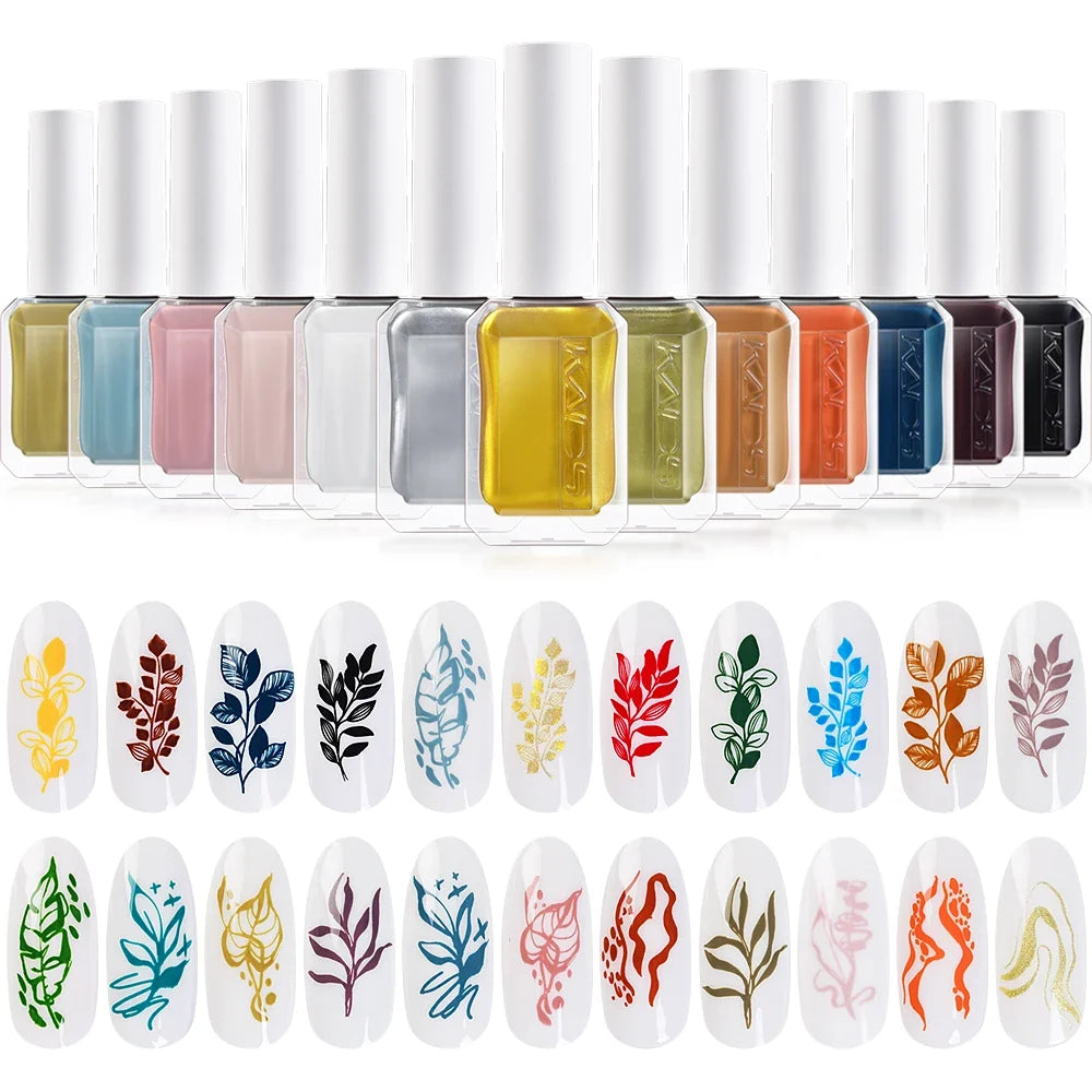 KADS Professional 11ml 24 Colors Nail Stamping Polish Gold Silver Nails Art Varnish for Stamping Plate DIY Nail Printing Polish 1