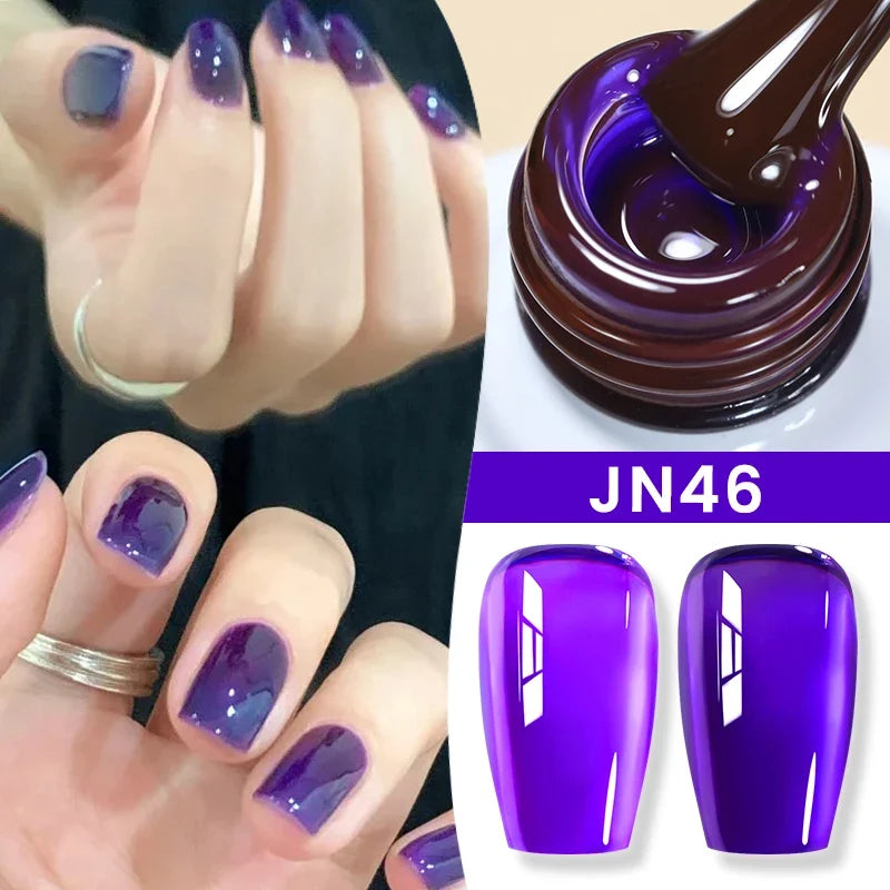 BORN PRETTY 83 Colors 10ml Jelly Nude Gel Nail Polish Autumn Amber Semi Transparent Manicure Soak off UV LED Nails Gel Varnish 55