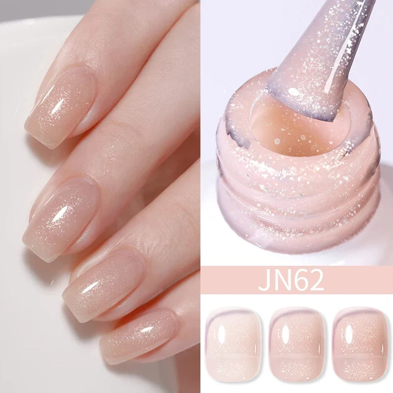 BORN PRETTY 10ml Blood Red Jelly Gel Nail Polish Halloween Nails Art Gel Polish Sheer Translucent Nail Gel for Winter Manicure 20