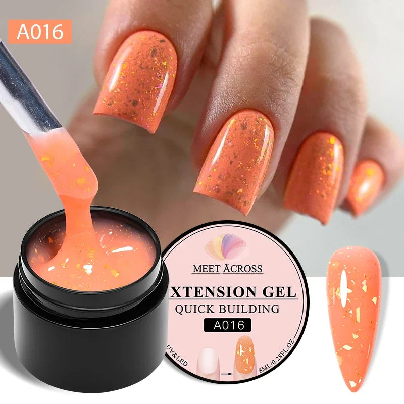Milky White Nail Extension Gel Clear Nude Building UV Gel For Nails Finger Extensions Form Tips French Nails Manicure Nail Art 56