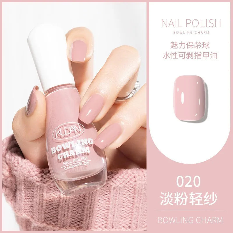 40 Colors New Nail Polish for Summer Water-based Quick Drying Tearable Nail Art Semipermanent Monochrome No Baking Lamp Varnish 36