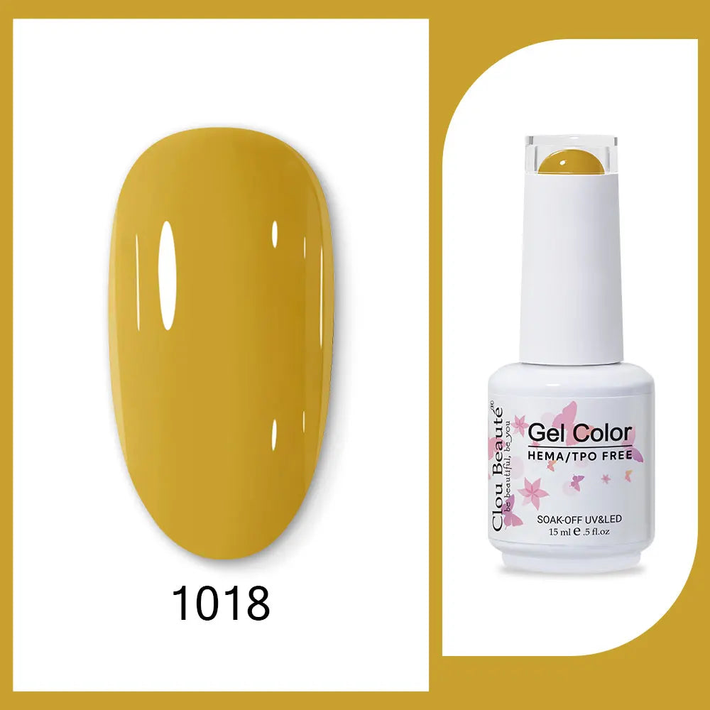 Clou Beaute 15ml Red Black White Green Neon Gel Nail Polish Base Top Coat Velvet Top 400 Colors Semi Permanent Gel Nail Varnish 16
