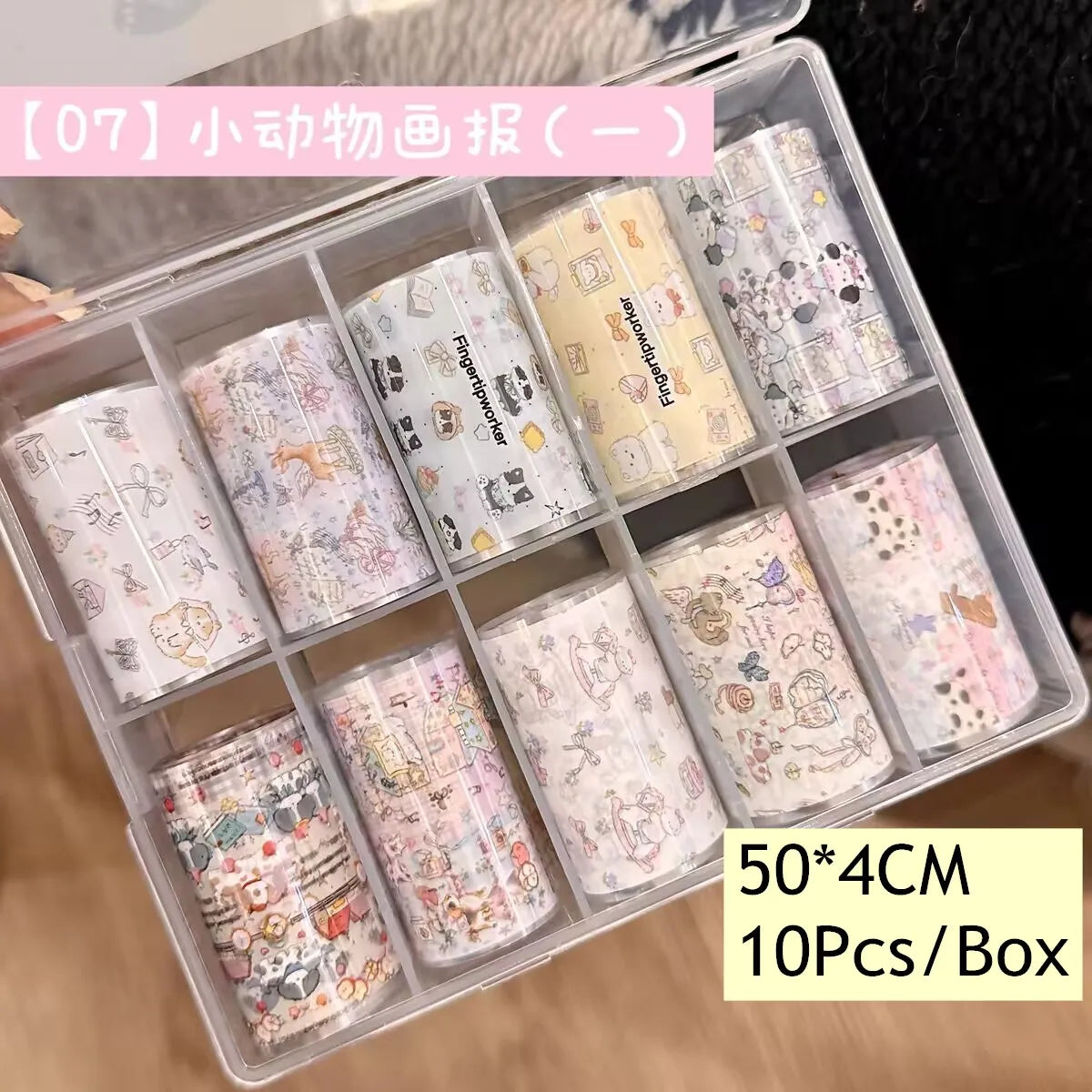 10Rolls Plaid Thousand-Bird Bow  Stars Nail Foils Transfer Paper  Nail Art Stickers  Manicure Set Decal  Nails Decoration 19
