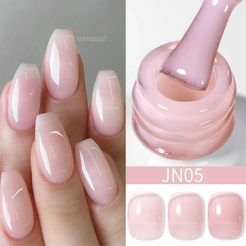 BORN PRETTY 10ml Blood Red Jelly Gel Nail Polish Halloween Nails Art Gel Polish Sheer Translucent Nail Gel for Winter Manicure 93