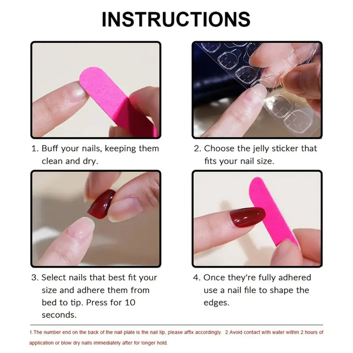 24pcs Flower Print Press on Nails Wine Red Blush Almond False Nail Tips Wearable Reusable Summer Spicy Girl Fake Nails 5