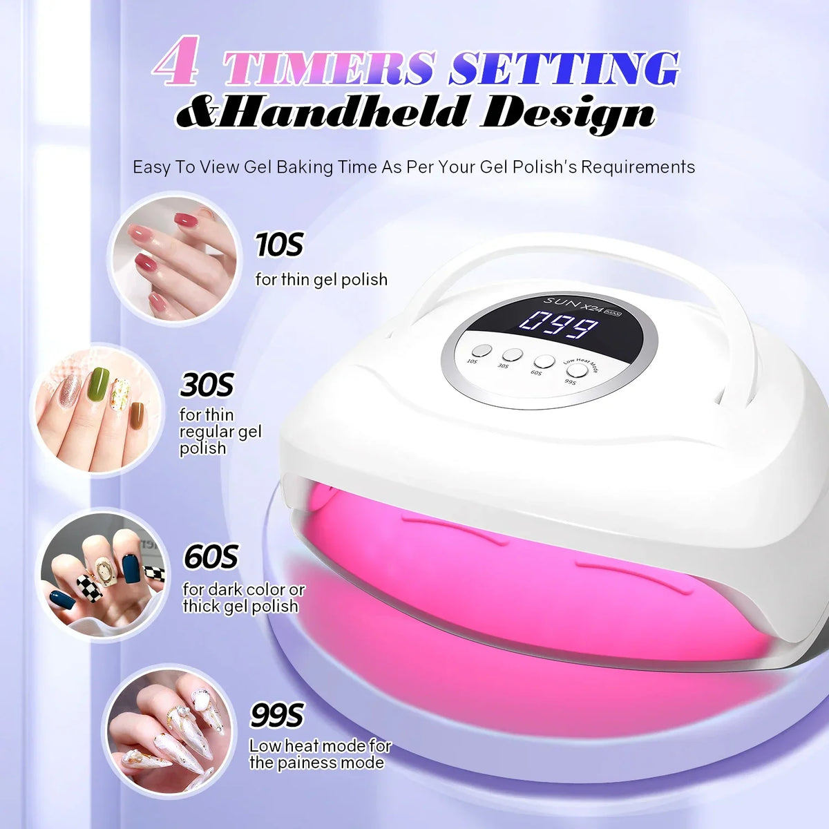 380W UV LED Lamp for Nail  84 LEDs Nail Dryer with Auto Sensor Quick-drying Manicure Lamp for Curing Nail Polish Nail Art Tools 3