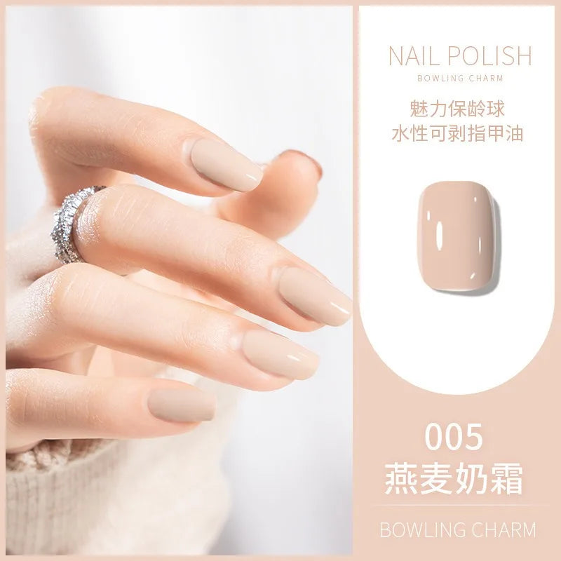 40 Colors New Nail Polish for Summer Water-based Quick Drying Tearable Nail Art Semipermanent Monochrome No Baking Lamp Varnish 14