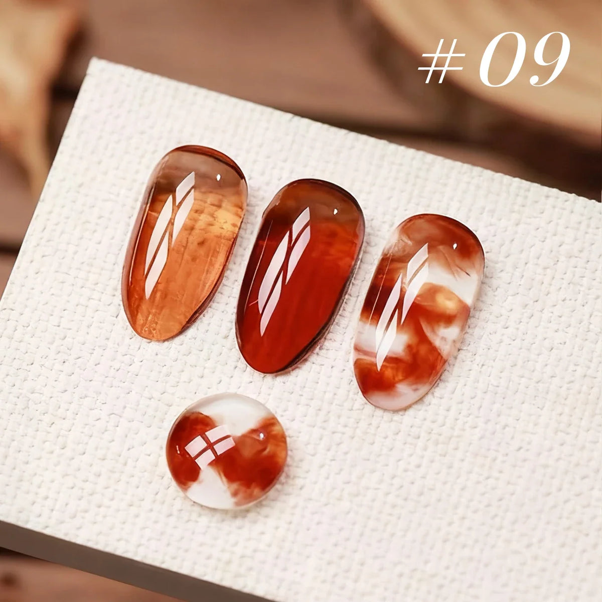 MIANEL 10ML Brown Amber Series Jelly Gel Nail Polish 2026 New Popular Ice Clear Caramel Nail Polish Black Nails 1-6pcs 20