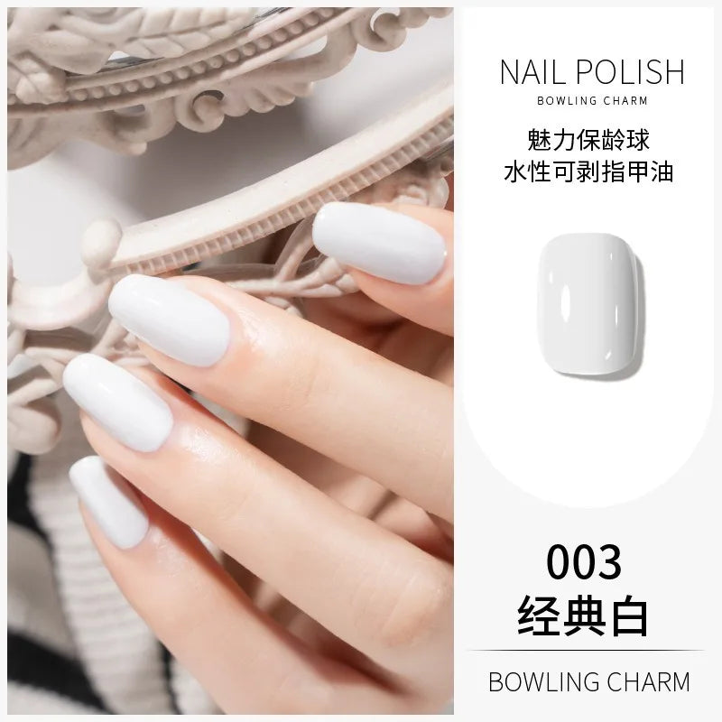 40 Colors New Nail Polish for Summer Water-based Quick Drying Tearable Nail Art Semipermanent Monochrome No Baking Lamp Varnish 9