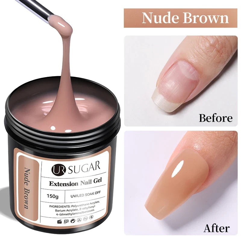 UR SUGAR 150g Rubber Base Gel Nail Polish Sparking Aurora Glitter Rubber Varnish Soak Off Semi permanent UV LED Gel Manicure 12
