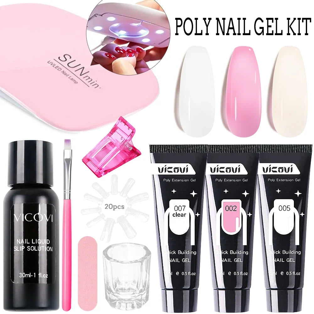 Nail Kit Set Acrylic Powder Monomer Acrylic Liquid For Nail Extension Professional Gel Manicure Set False Nails Art Tools Set *& 21