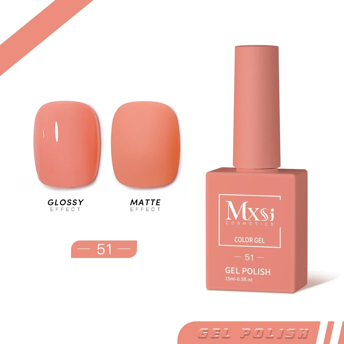 Mxsi 15ml Gel Nail Polish Neon Brown Royal Blue Red Green Pastal Nude Nail Art Varnish Gel Lacquer Top Coat UV Gel Nail Not Set 39
