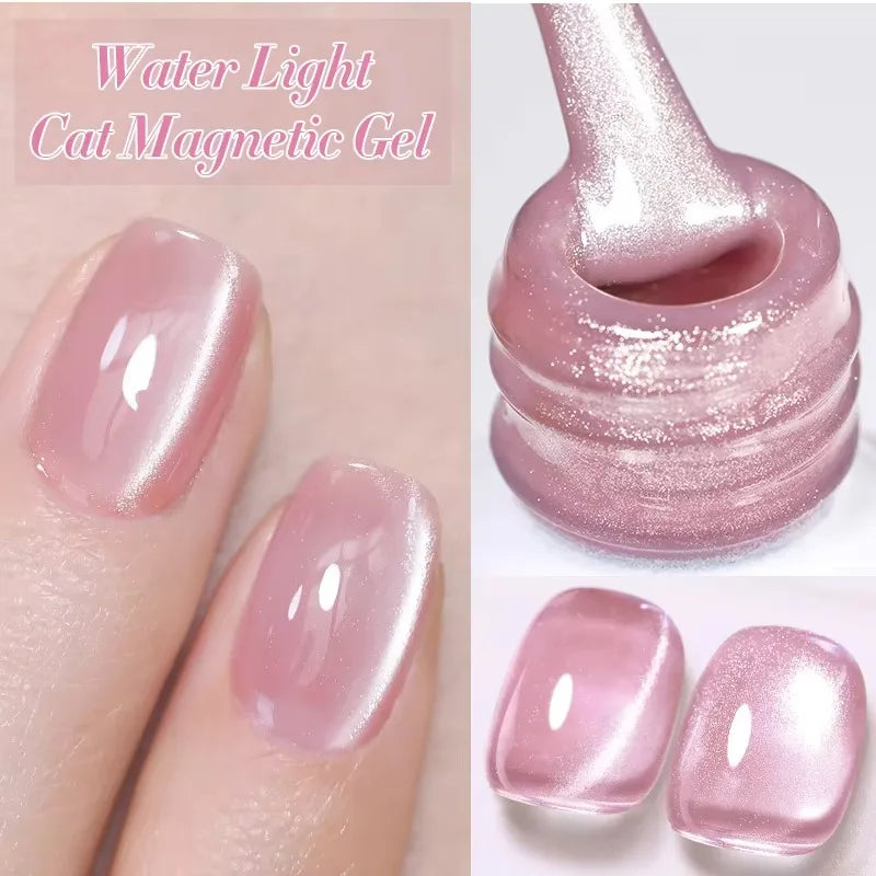 BORN PRETTY 10ml Silver Water Light Cat Magnetic Gel Nail Polish Nail Supplies Vernis Semi Permanent Gel for Fall Winter Nails 7