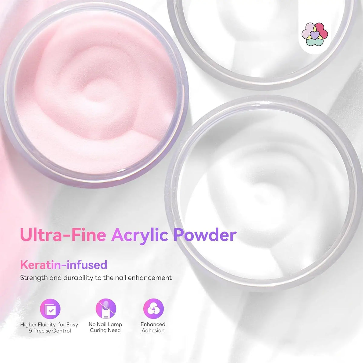 Acrylic Nail Kit ,Clear White Pink 28g Acrylic Powder and 75ml Liquid Set Brush Forms Cuticle Oil Pen Tools Manicure Nails Kit 4