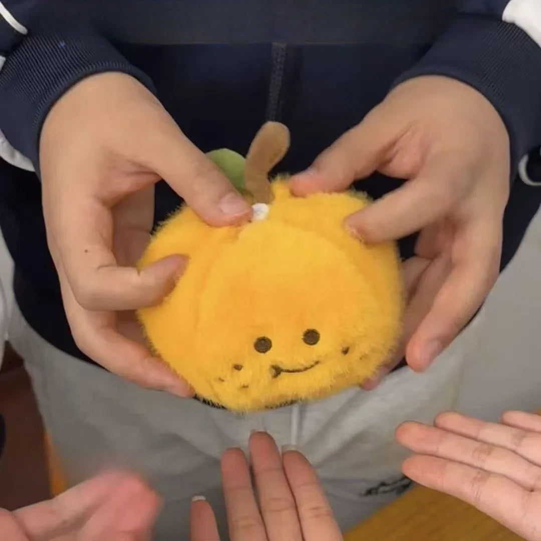 12cm Peelable Orange Plush Keychain – Soft Fruit Segment Stuffed Toy Backpack Pendant, Cute Cartoon Food Gift 4