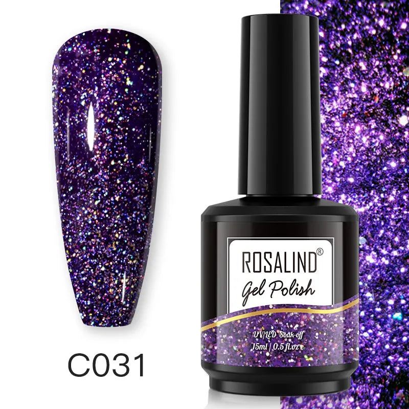 ROSALIND 7ml/15ml Summer Green Gel Nail Polish Semi Permanent Nail Art Manicure Soak Off Top Base Matt Hybrid Varnishes UV Gel 51