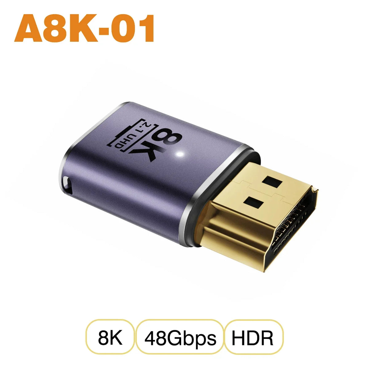 NNBILI HDMI 2.1 Adapter | 48Gbps 8K@60Hz Elbow and Straight Converter 9